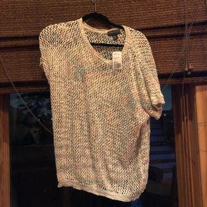 Sparkly mesh oversized style T-shirt